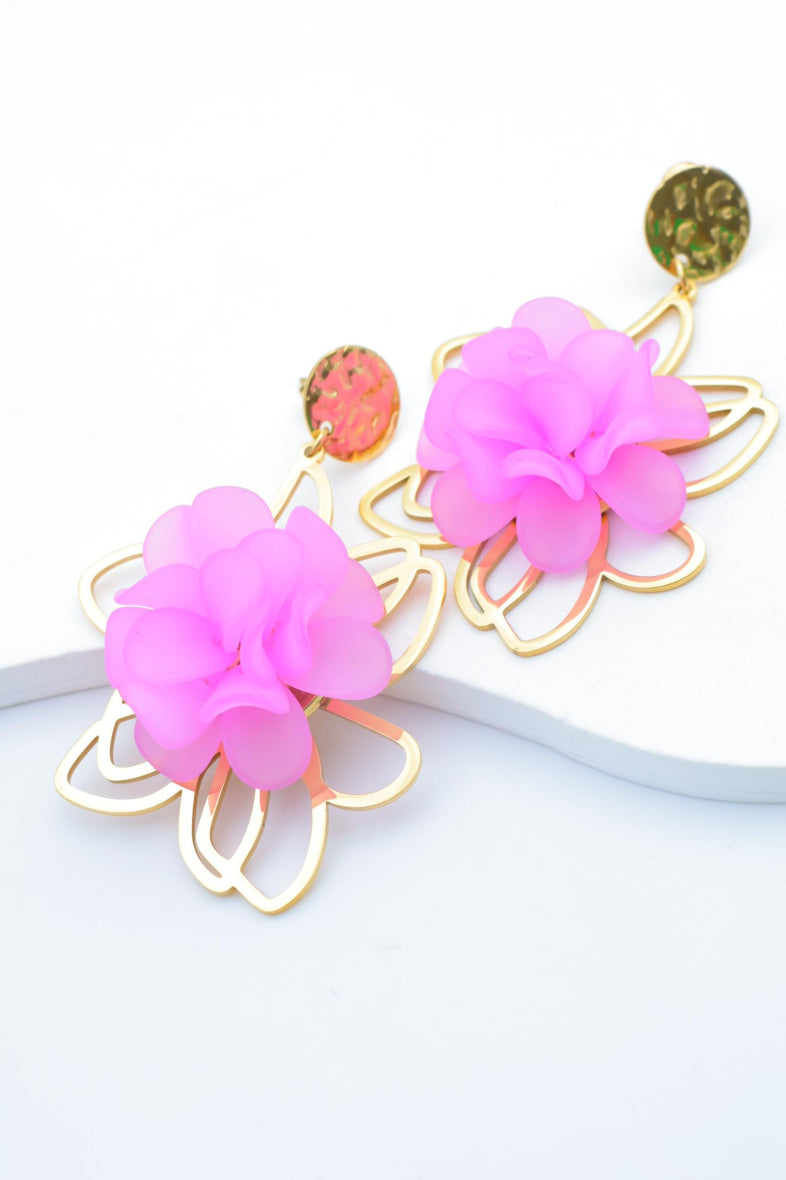 Boucles d'oreilles en acier inoxydable - VIOLET