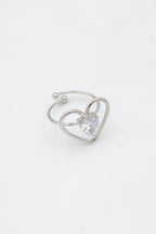 Bague en acier inoxydable ajustable - ARGENT