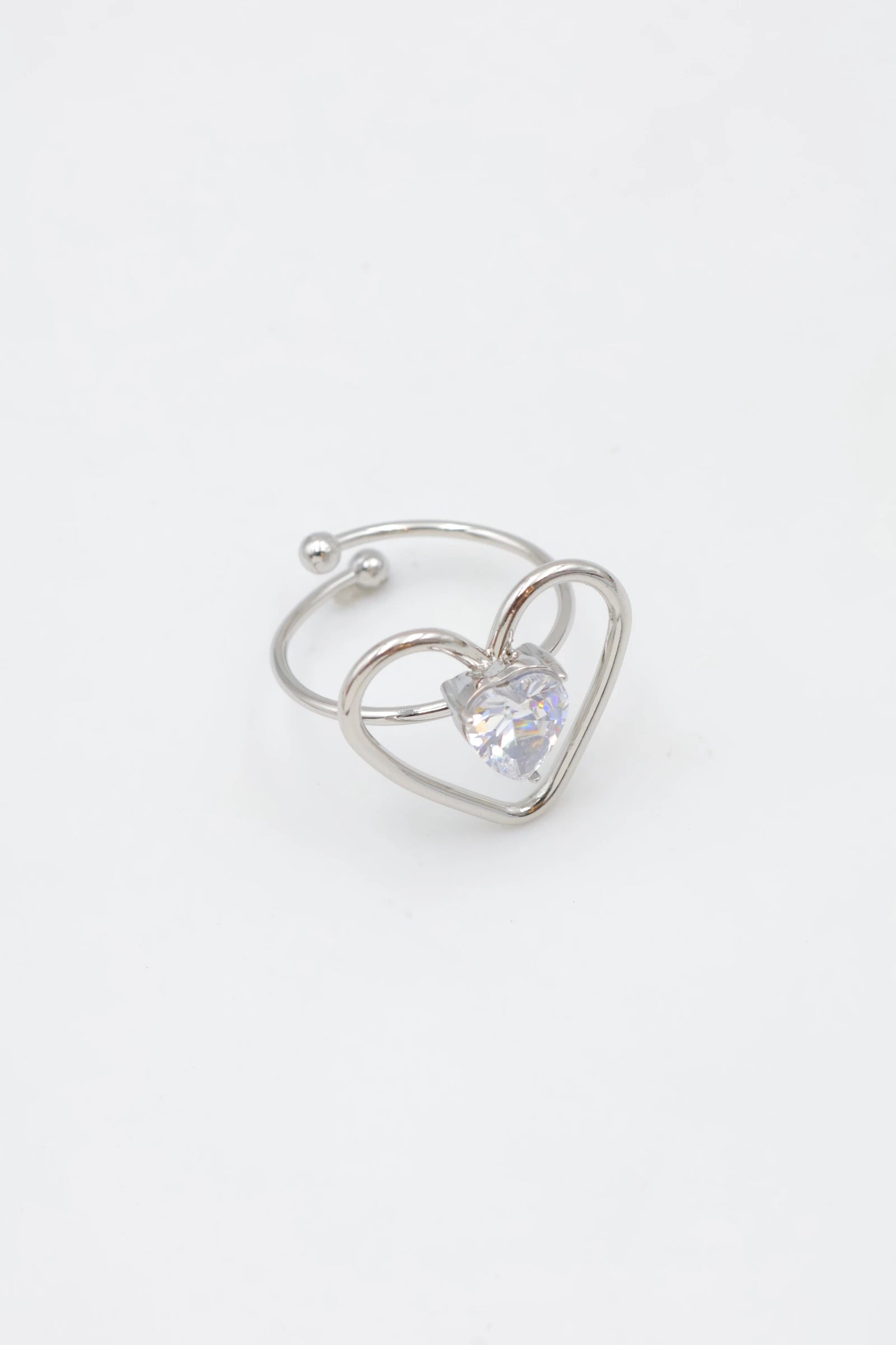 Bague en acier inoxydable ajustable - ARGENT