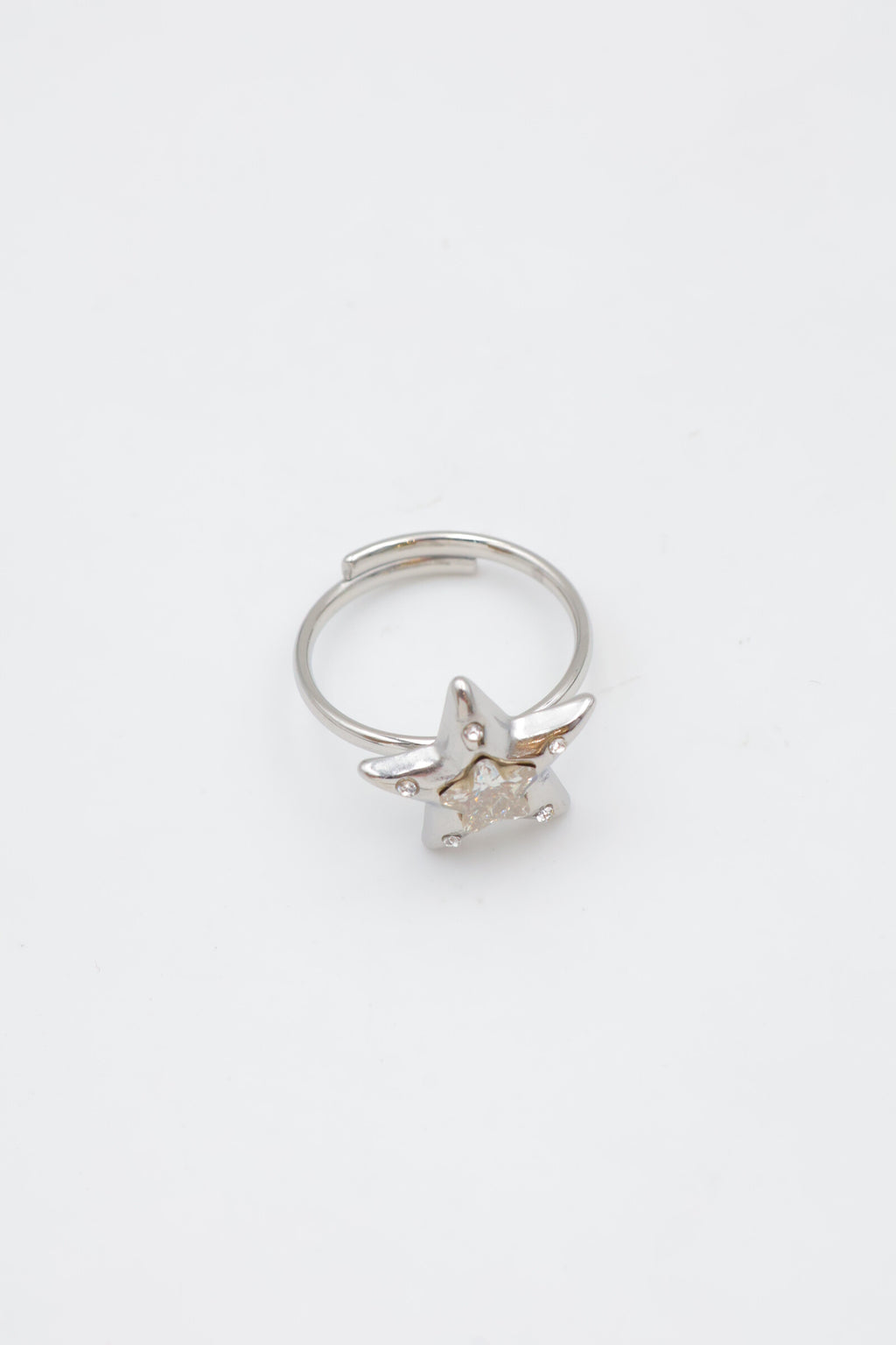Bague en acier inoxydable ajustable - ARGENT