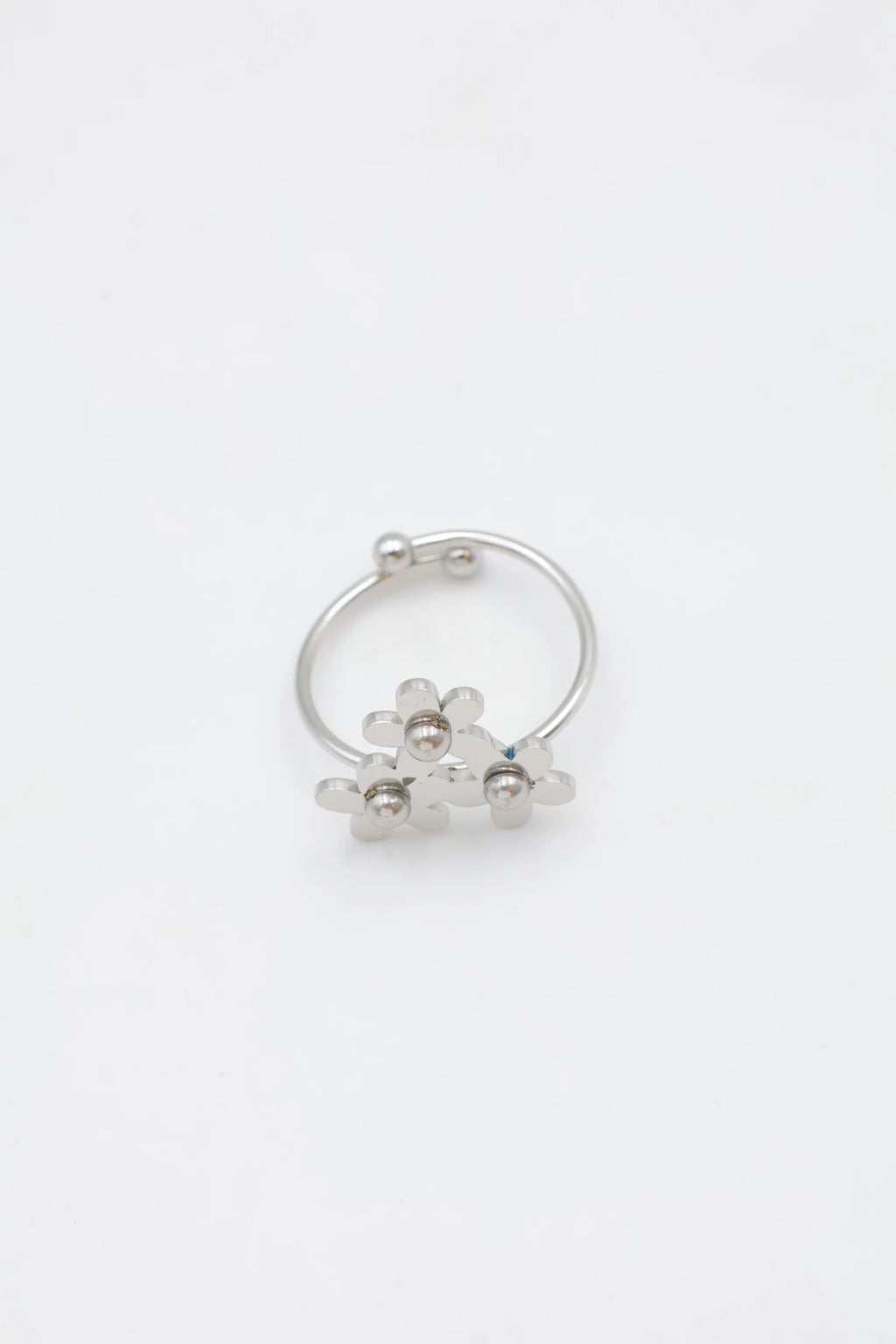 Bague en acier inoxydable ajustable - ARGENT