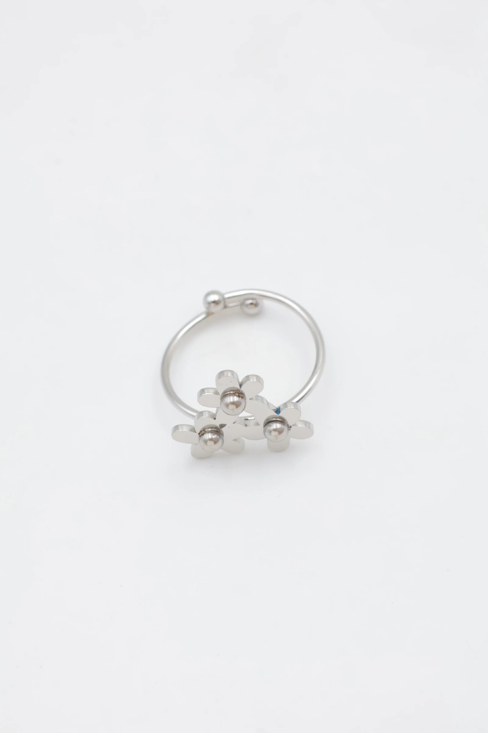 Bague en acier inoxydable ajustable - ARGENT