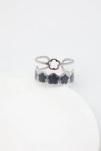 Bague en acier inoxydable ajustable - ARGENT
