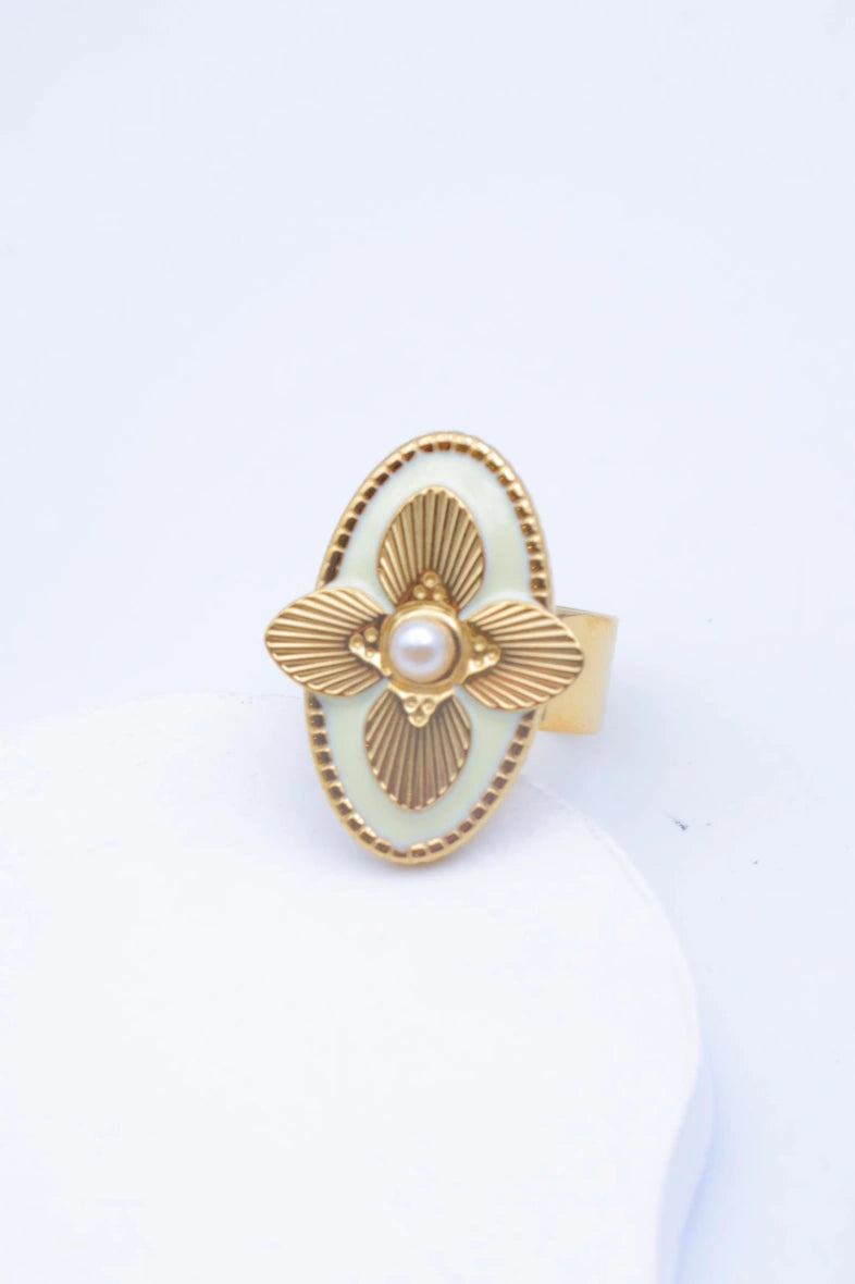 Bague en acier inoxydable ajustable - BLANC