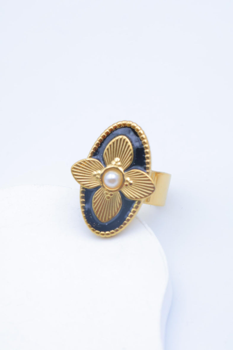 Bague en acier inoxydable ajustable - NOIR