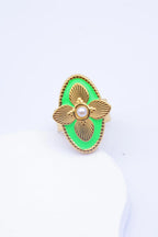 Bague en acier inoxydable ajustable - VERT