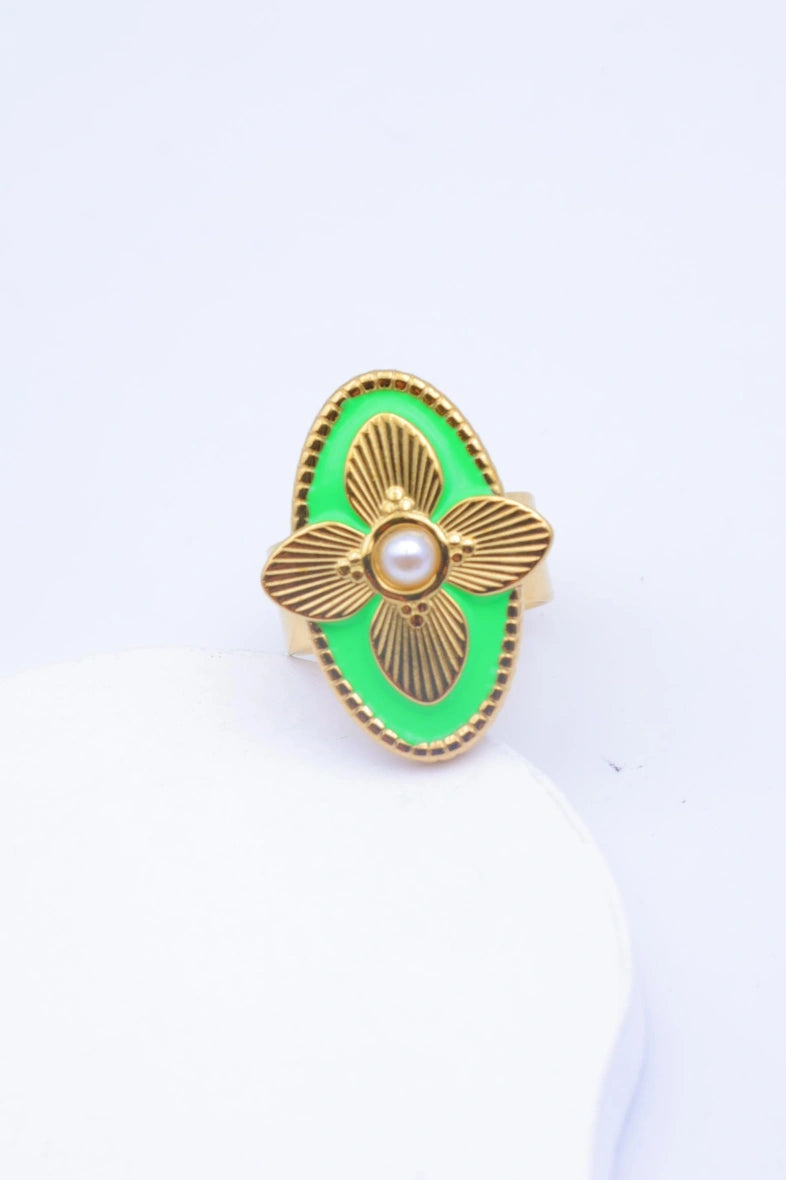 Bague en acier inoxydable ajustable - VERT