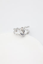 Bague en acier inoxydable ajustable - ARGENT