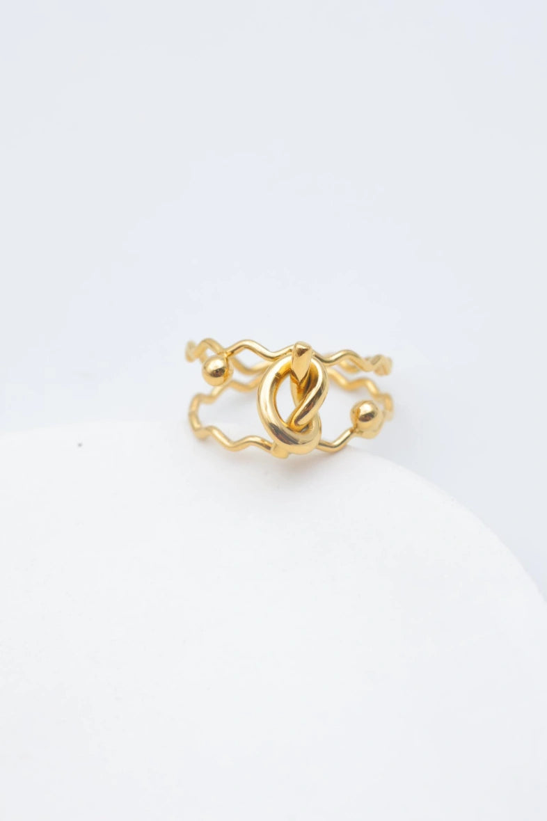 Bague en acier inoxydable ajustable - DORÉ