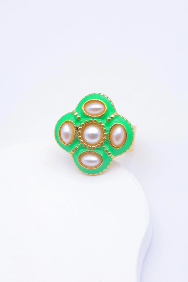 Bague en acier inoxydable ajustable - VERT