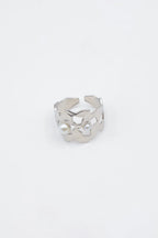 Bague en acier inoxydable ajustable - ARGENT