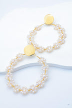 Boucles d'oreilles en acier inoxydable - BLANC