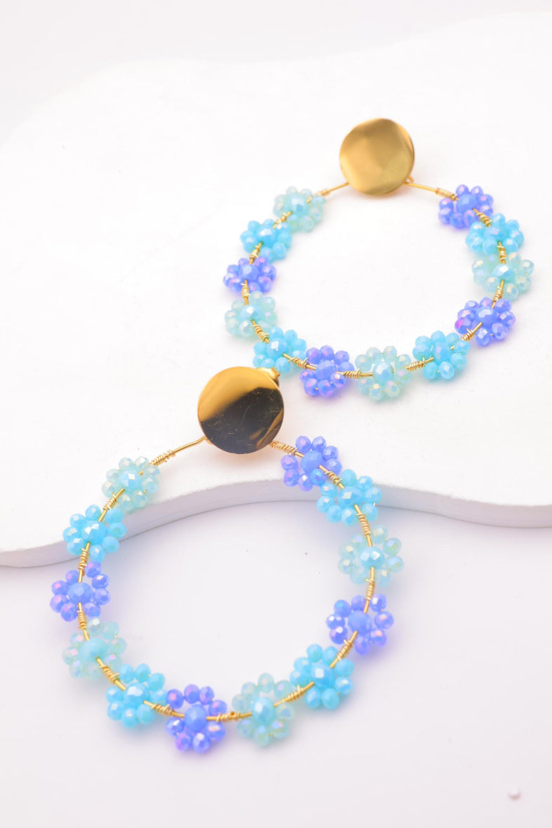 Boucles d'oreilles en acier inoxydable - BLEU