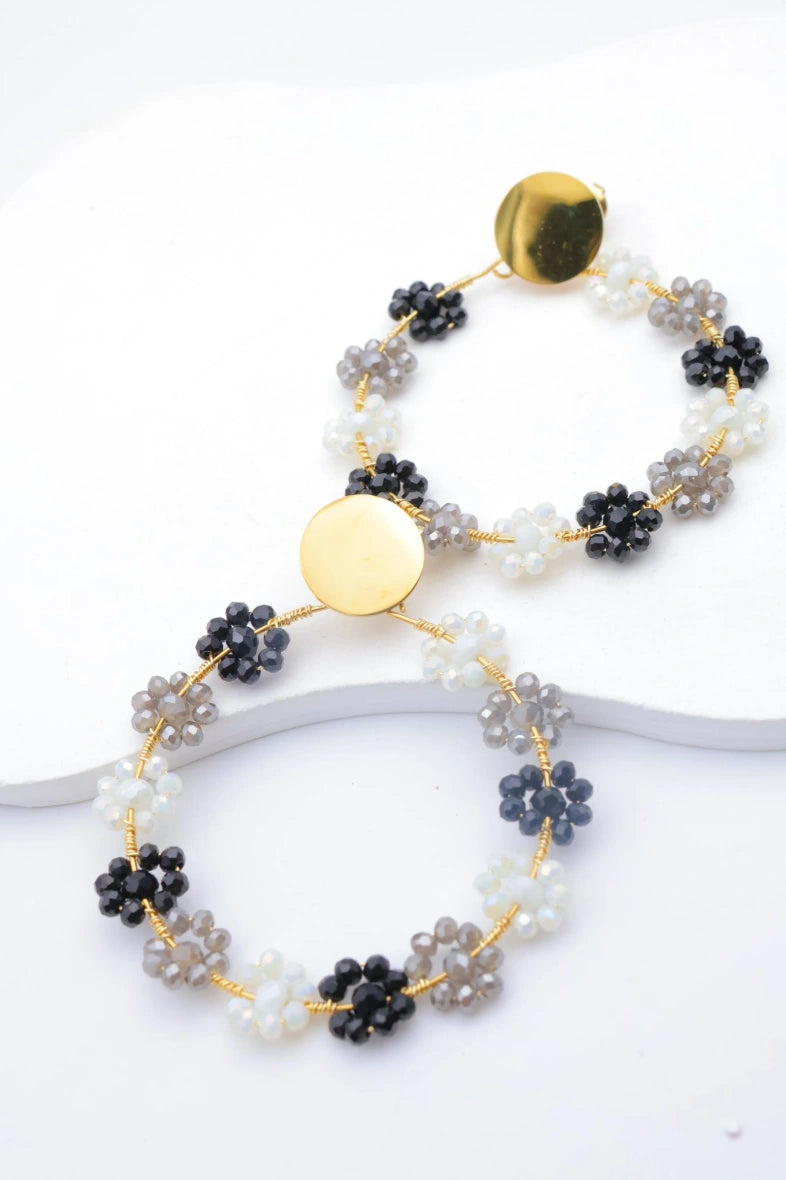 Boucles d'oreilles en acier inoxydable - NOIR