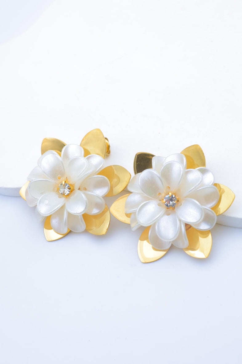 Boucles d'oreilles en acier inoxydable - BLANC