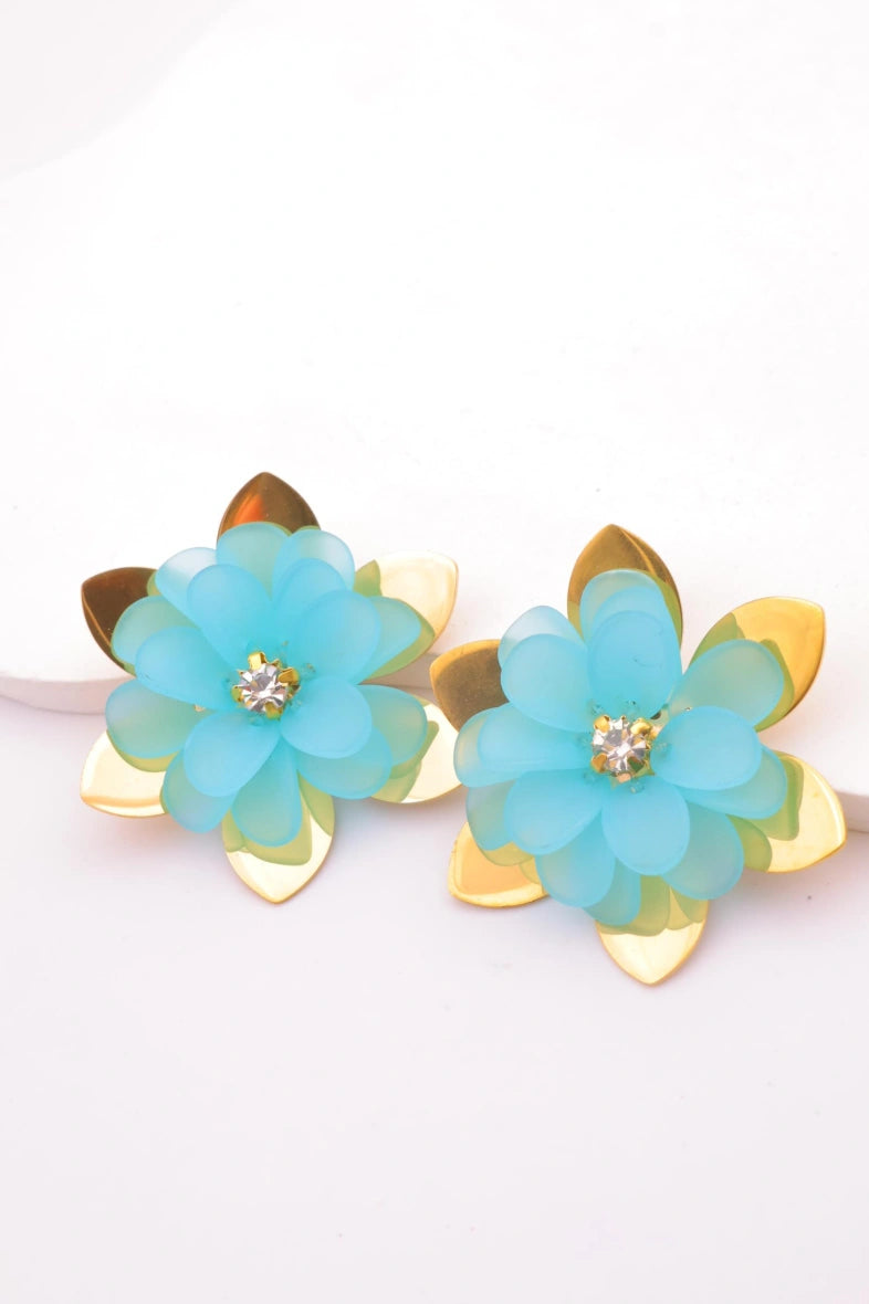 Boucles d'oreilles en acier inoxydable - BLEU