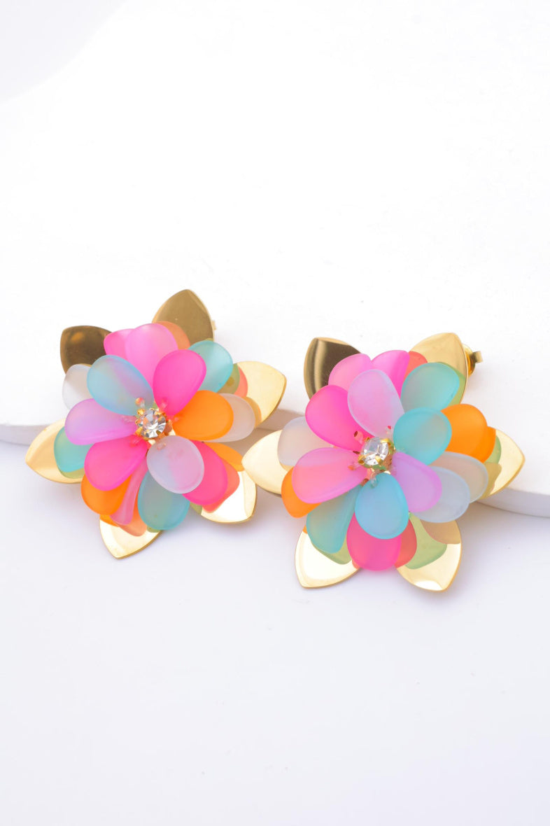 Boucles d'oreilles en acier inoxydable - MULTICOLORE