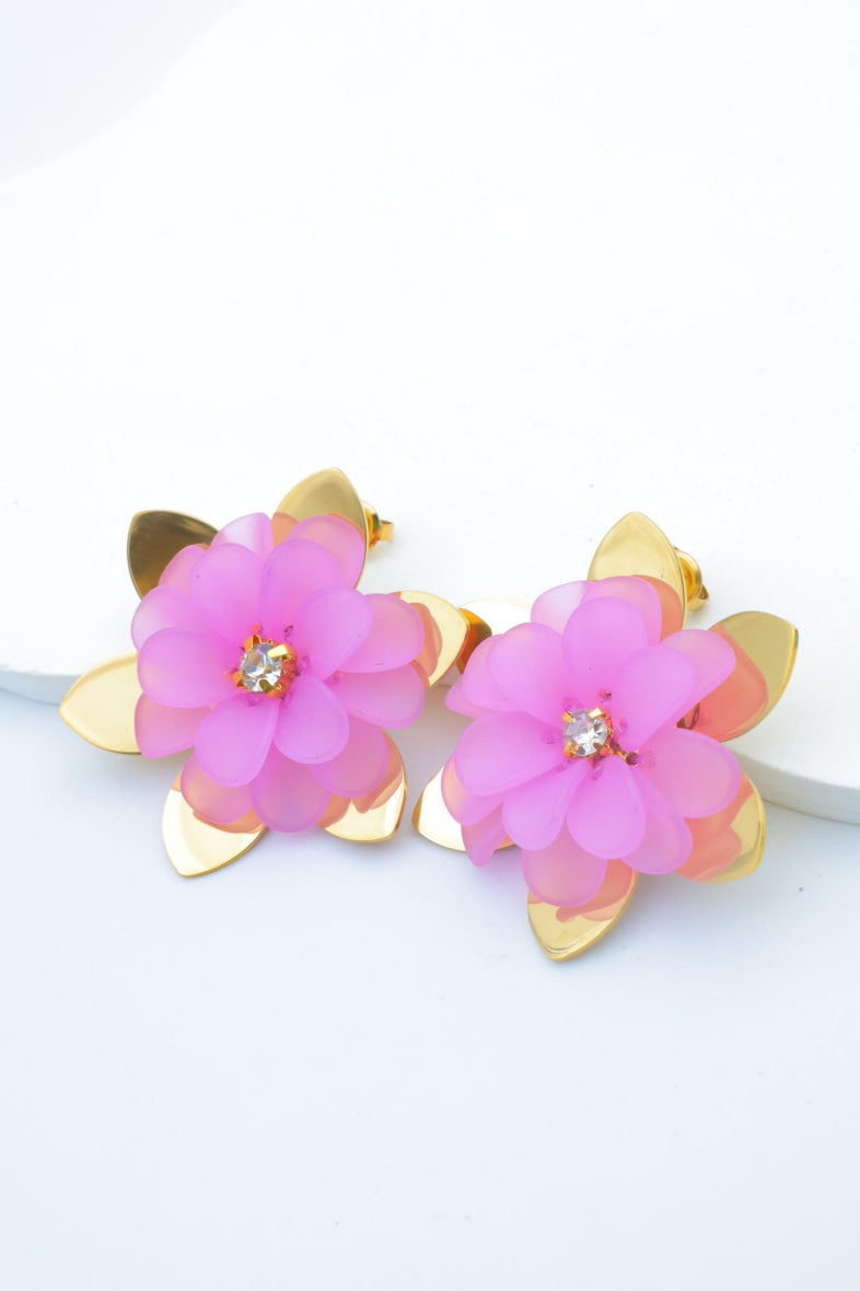 Boucles d'oreilles en acier inoxydable - VIOLET