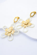Boucles d'oreilles en acier inoxydable - BLANC