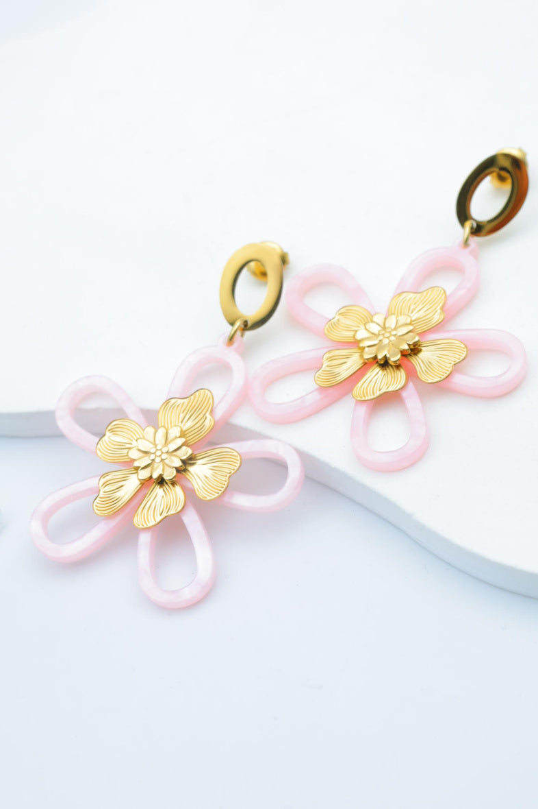Boucles d'oreilles en acier inoxydable - ROSE