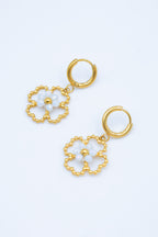 Boucles d'oreilles en acier inoxydable - BLANC