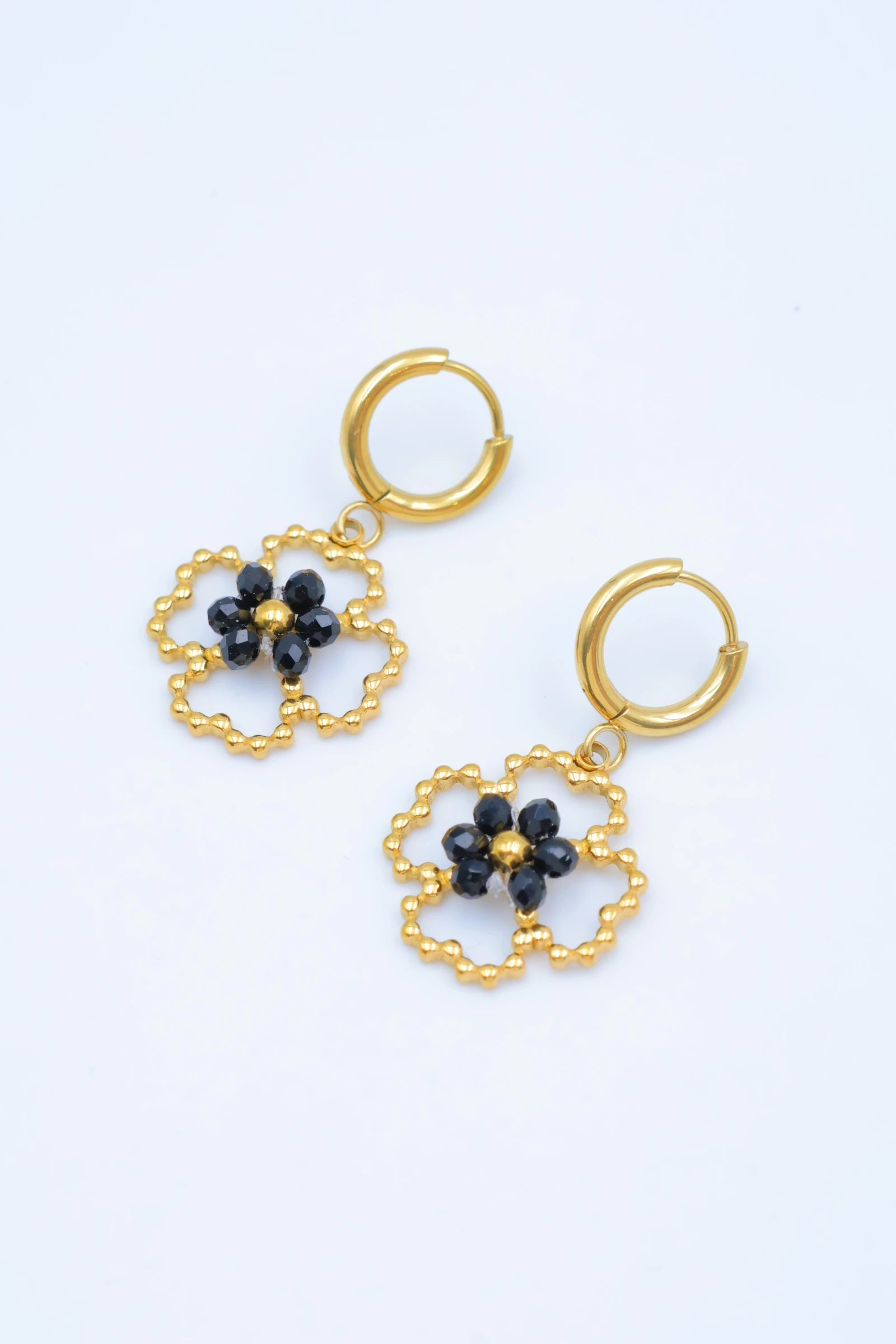 Boucles d'oreilles en acier inoxydable - NOIR