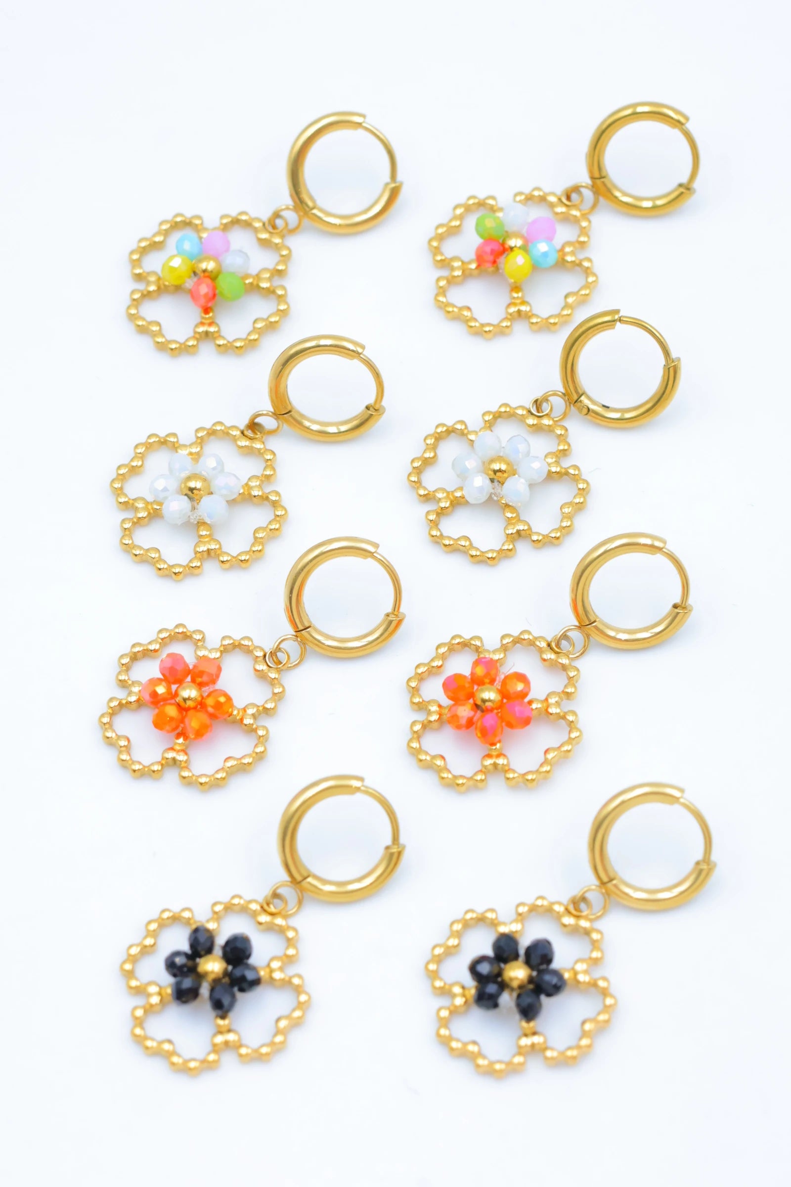 Boucles d'oreilles en acier inoxydable - ORANGE