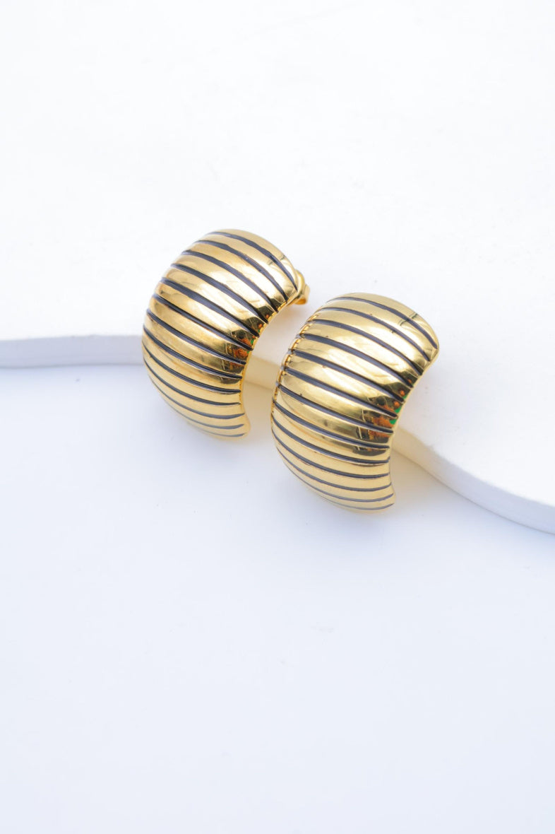 Boucles d'oreilles en acier inoxydable - NOIR
