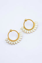 Boucles d'oreilles en acier inoxydable - BLANC