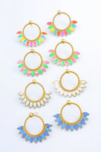 Boucles d'oreilles en acier inoxydable - MULTICOLORE