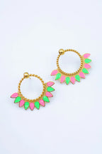 Boucles d'oreilles en acier inoxydable - VERT
