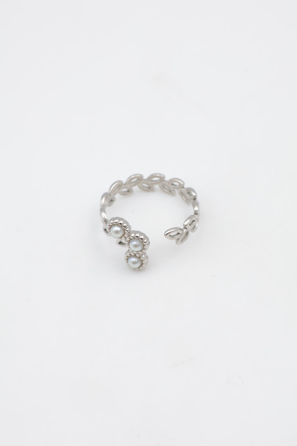 Bague en acier inoxydable ajustable - ARGENT