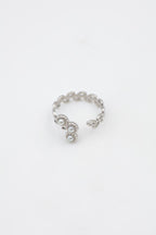 Bague en acier inoxydable ajustable - ARGENT