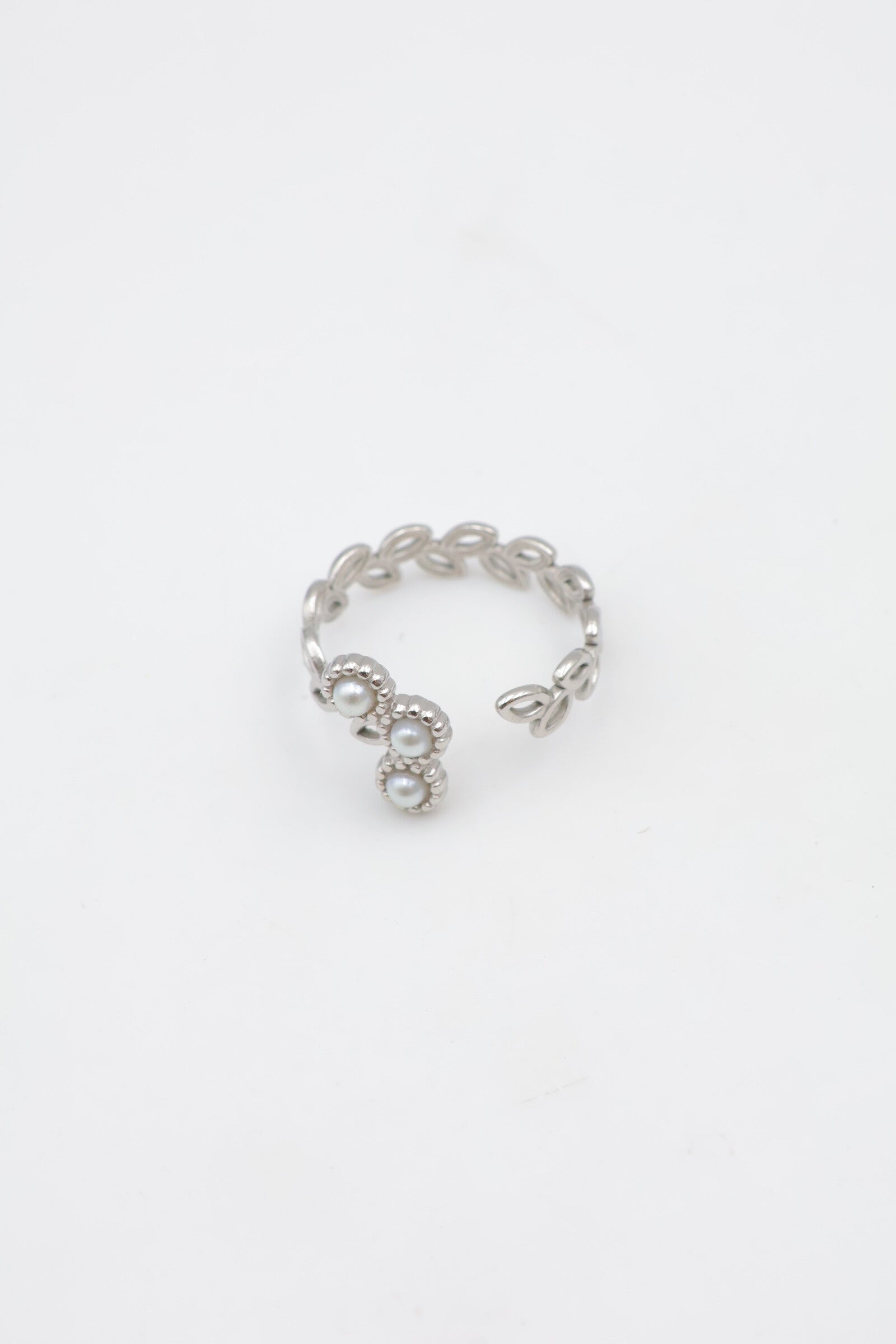 Bague en acier inoxydable ajustable - ARGENT