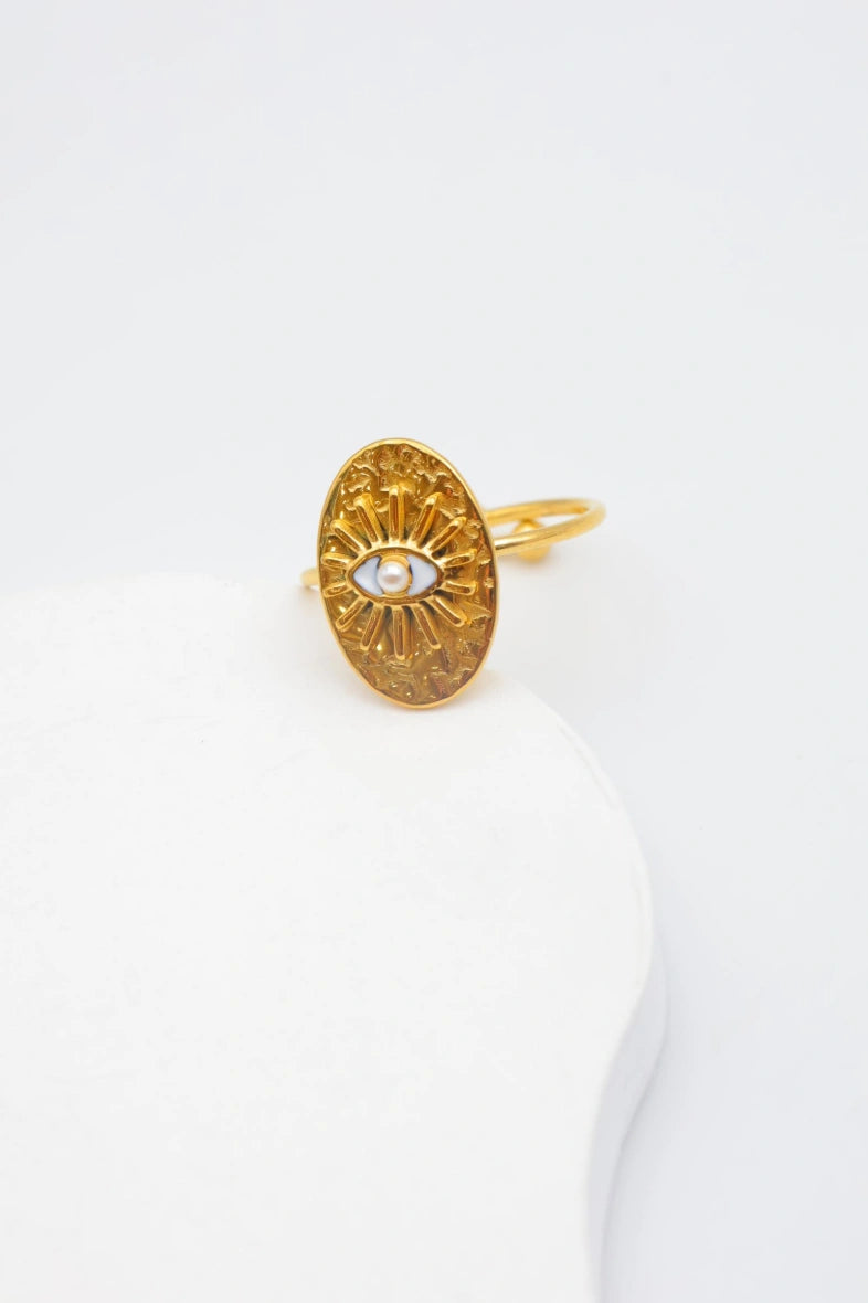 Bague en acier inoxydable ajustable - BLANC