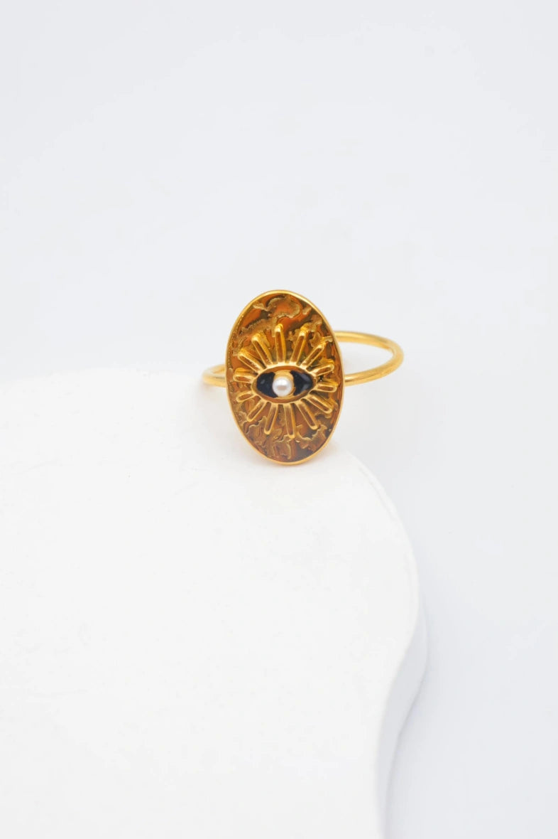 Bague en acier inoxydable ajustable - NOIR