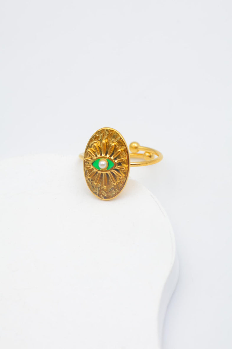 Bague en acier inoxydable ajustable - VERT
