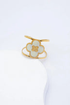 Bague en acier inoxydable ajustable - BLANC