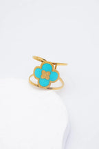 Bague en acier inoxydable ajustable - BLEU