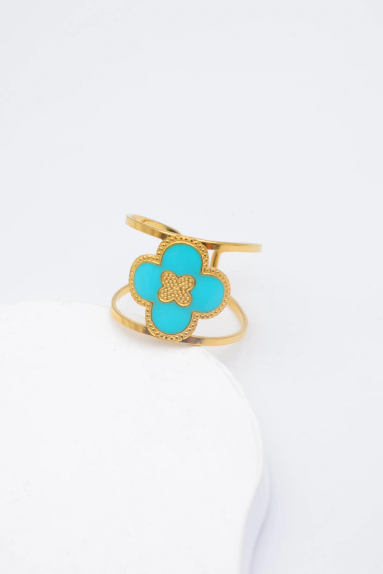 Bague en acier inoxydable ajustable - BLEU