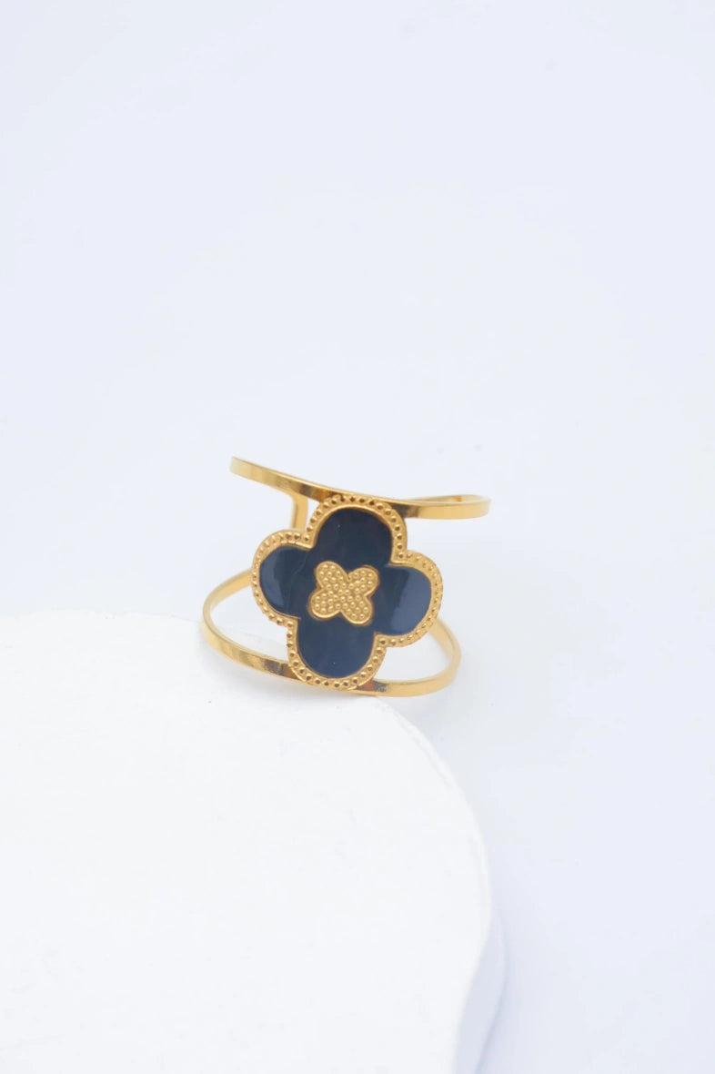 Bague en acier inoxydable ajustable - NOIR
