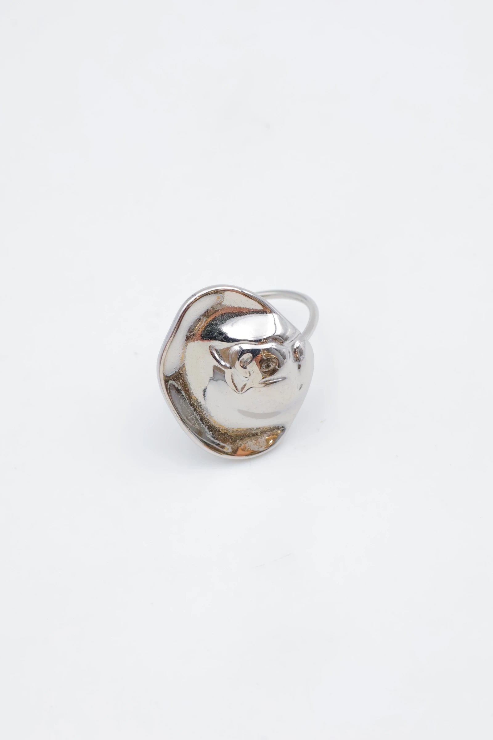Bague en acier inoxydable ajustable - ARGENT