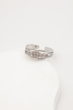 Bague en acier inoxydable ajustable - ARGENT