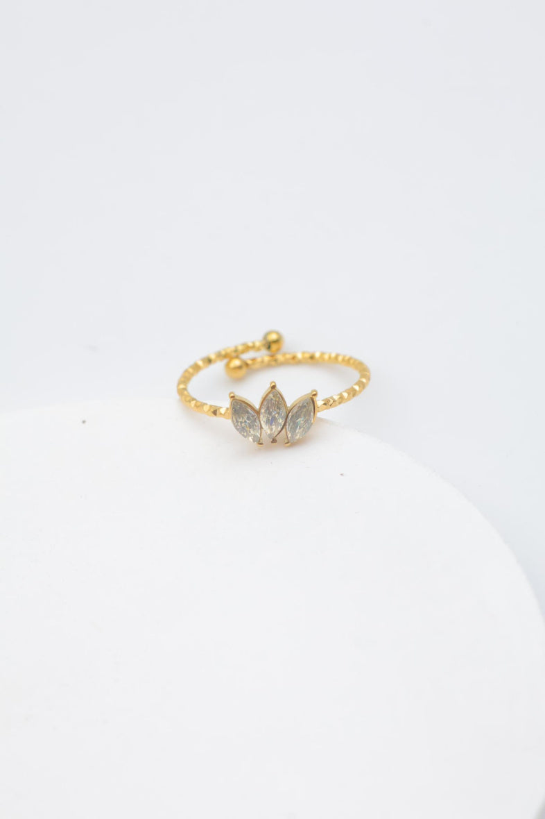 Bague en acier inoxydable ajustable - BLANC