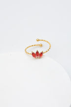Bague en acier inoxydable ajustable - ROUGE