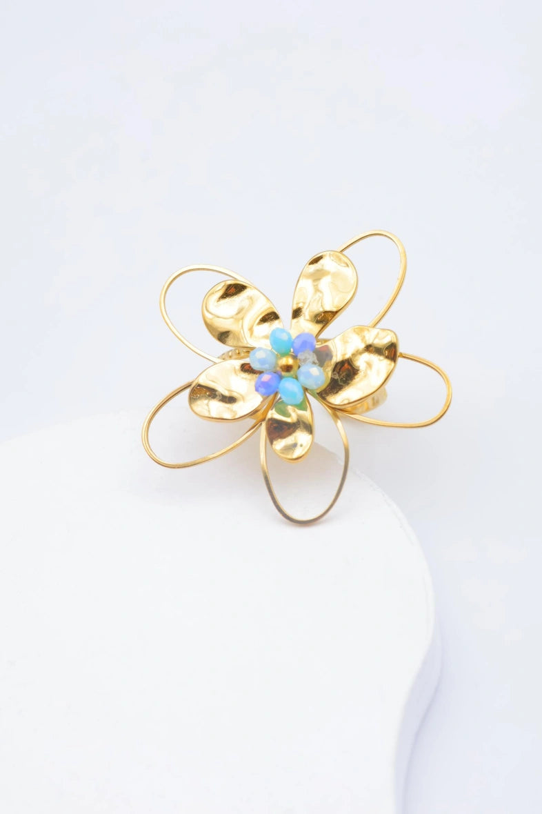 Bague en acier inoxydable ajustable - BLEU