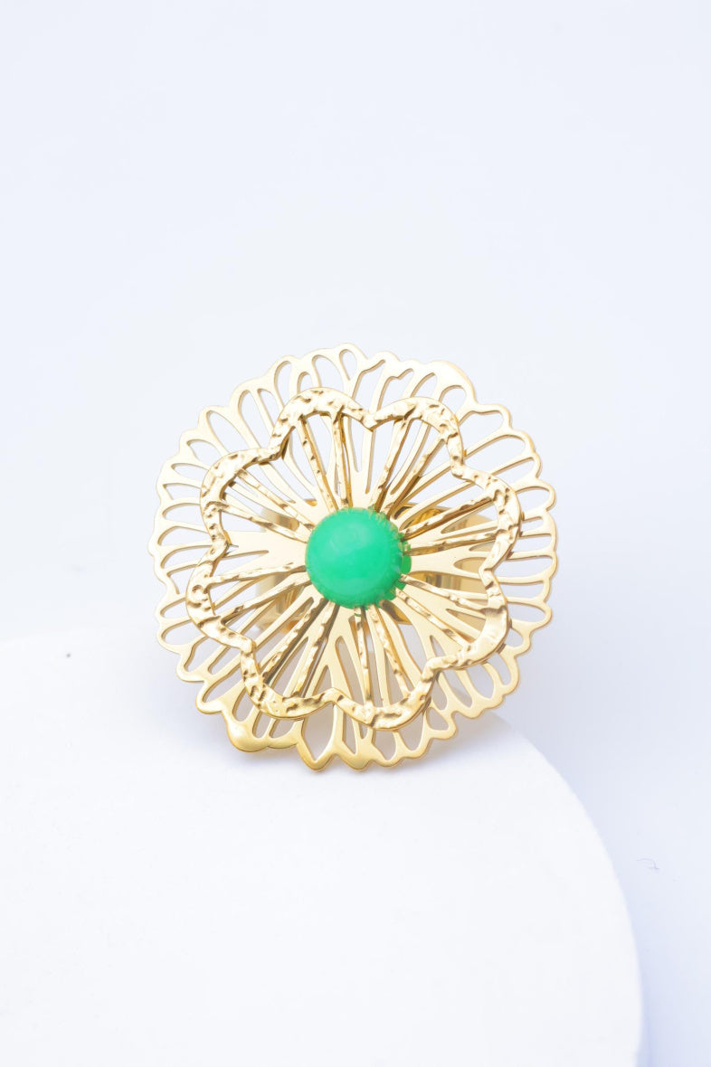 Bague en acier inoxydable ajustable - VERT