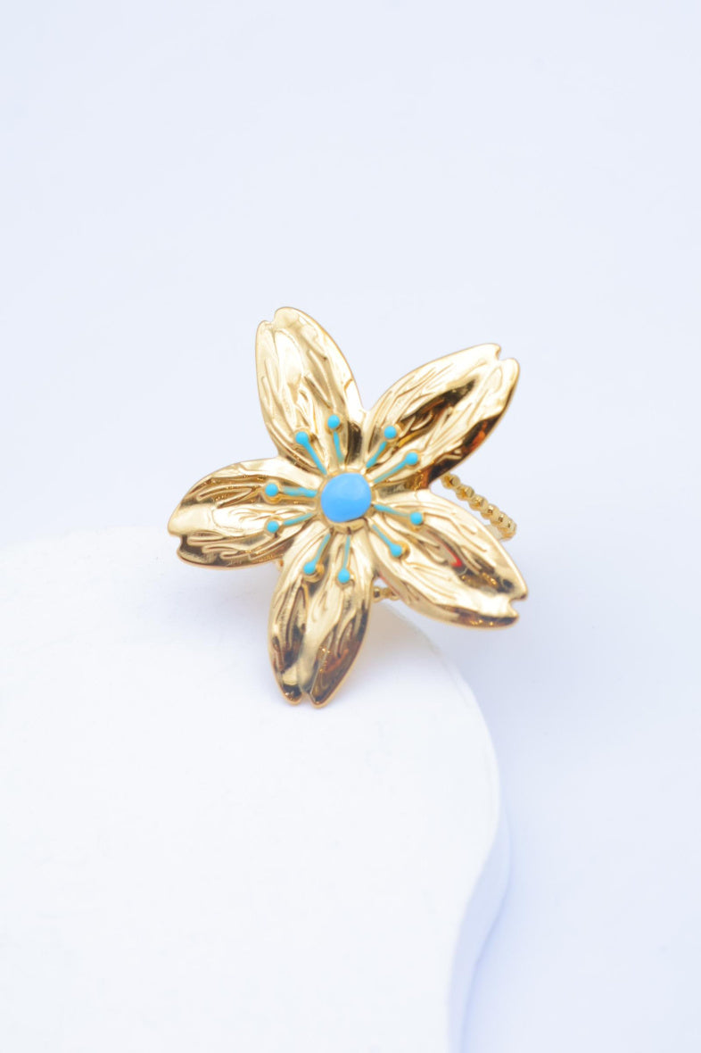 Bague en acier inoxydable ajustable - BLEU