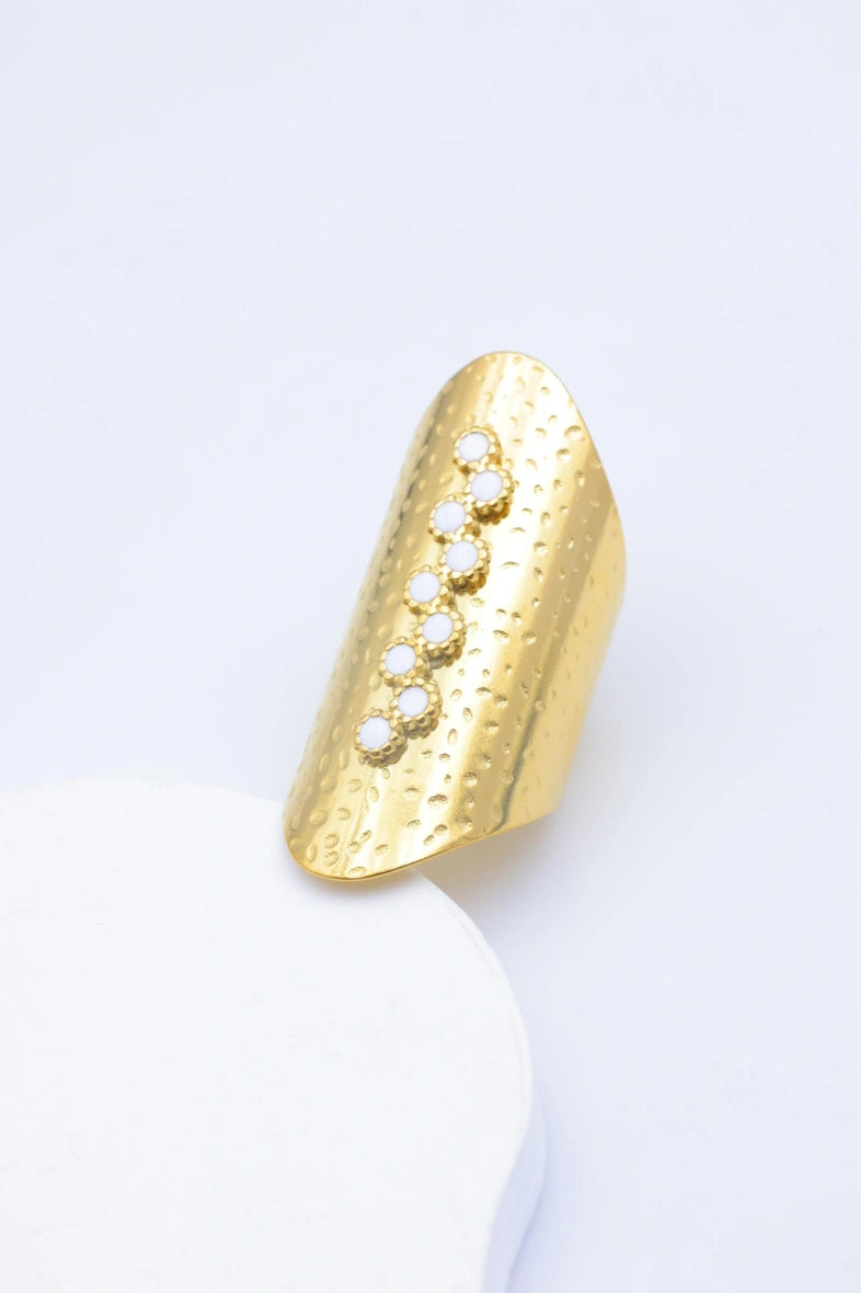 Bague en acier inoxydable ajustable - BLANC