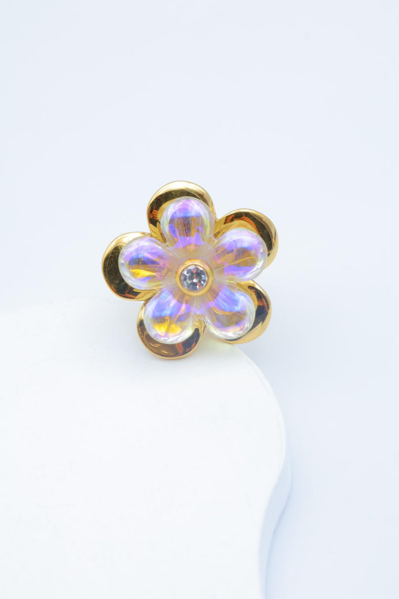 Bague en acier inoxydable ajustable - VIOLET